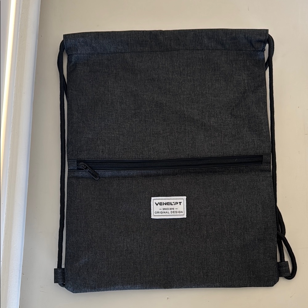 Drawstring Backpack - Charcoal Gray